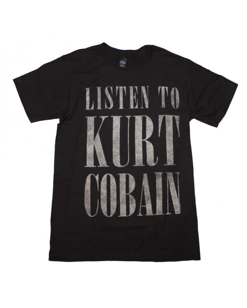 Nirvana T Shirt | Nirvana Listen to Kurt Cobain Slim Fit T-Shirt $6.00 Shirts