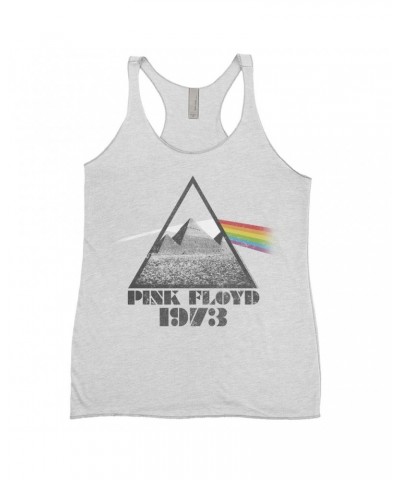 Pink Floyd Ladies' Tank Top | 1973 Dark Side Pyramid Shirt $10.42 Shirts