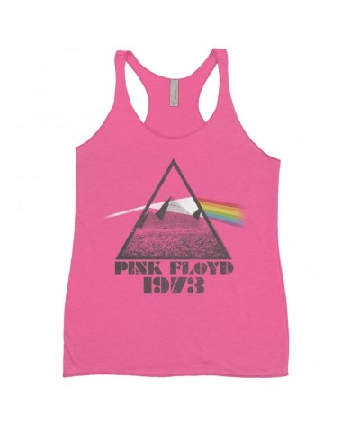 Pink Floyd Ladies' Tank Top | 1973 Dark Side Pyramid Shirt $10.42 Shirts