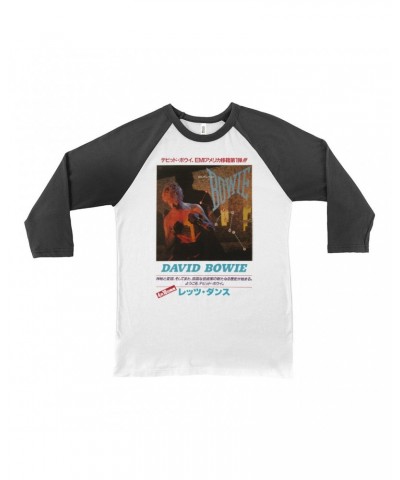 David Bowie 3/4 Sleeve Baseball Tee | Let's Dance Japan Concert Poster Shirt $10.48 Shirts