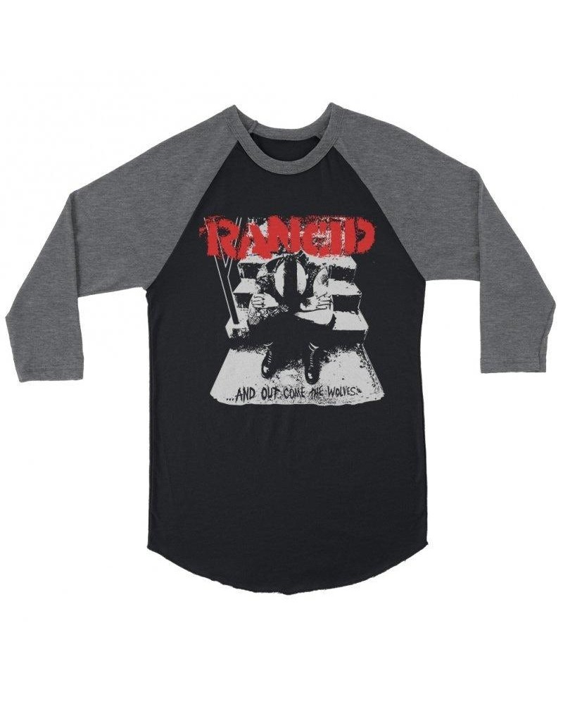 Rancid And Out Come The Wolves Raglan (Black/Grey) $13.79 Shirts