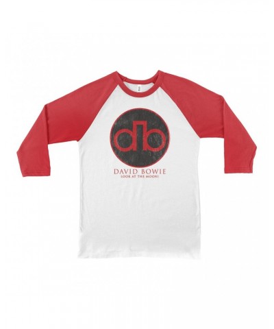 David Bowie 3/4 Sleeve Baseball Tee | Modern Logo Shirt $14.08 Shirts