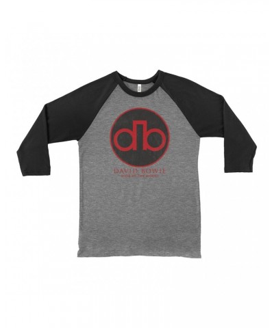 David Bowie 3/4 Sleeve Baseball Tee | Modern Logo Shirt $14.08 Shirts