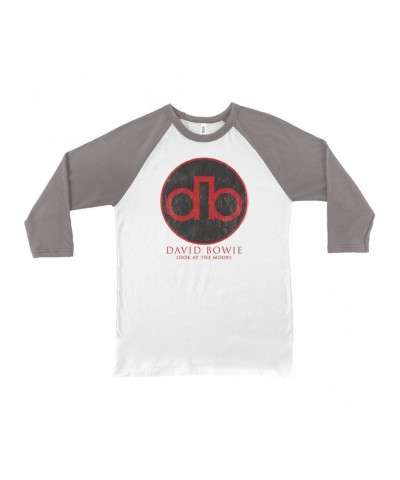 David Bowie 3/4 Sleeve Baseball Tee | Modern Logo Shirt $14.08 Shirts