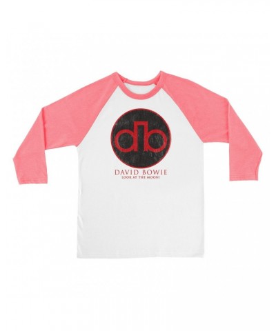 David Bowie 3/4 Sleeve Baseball Tee | Modern Logo Shirt $14.08 Shirts