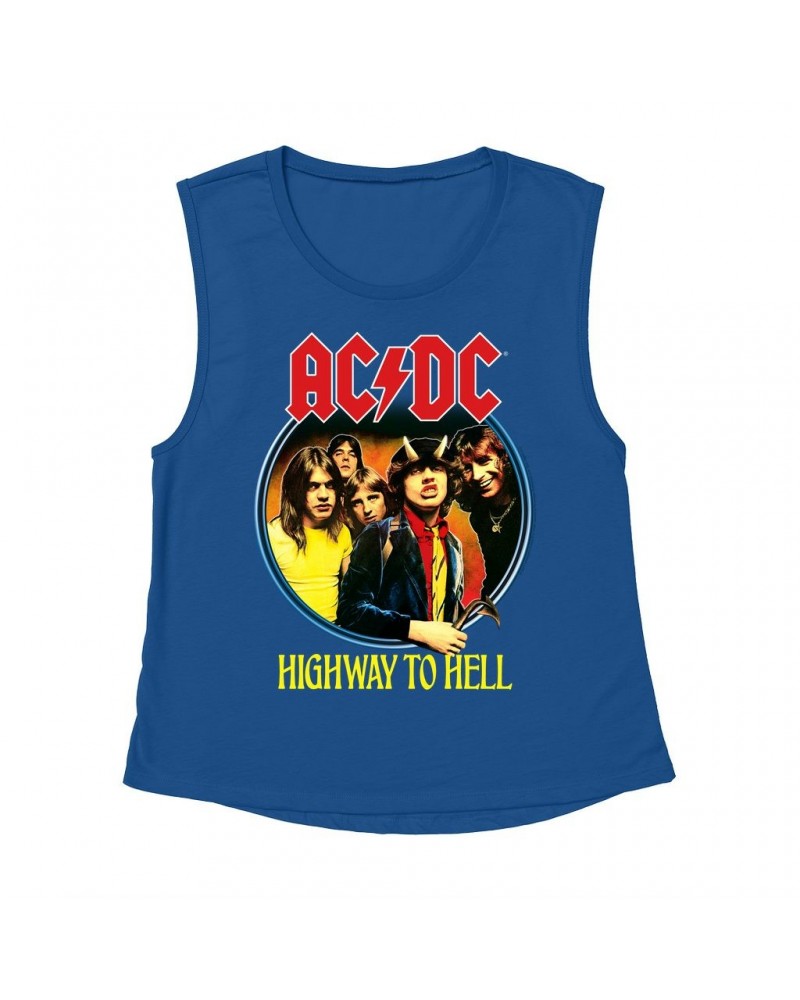 AC/DC Ladies' Muscle Tank Top | Highway To Hell Group Design Shirt $11.20 Shirts