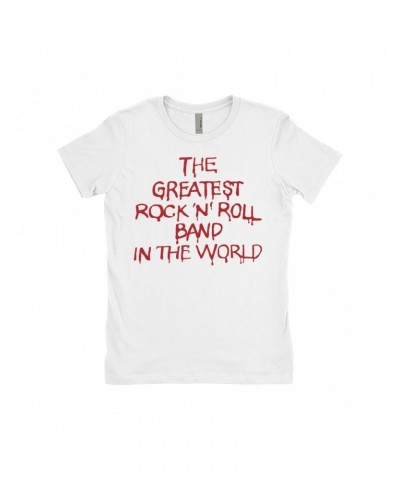 The Who Ladies' Boyfriend T-Shirt | The Greatest Band Worn By Keith Moon Shirt $10.98 Shirts