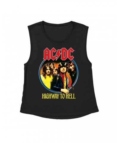 AC/DC Ladies' Muscle Tank Top | Highway To Hell Group Design Shirt $11.20 Shirts