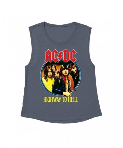 AC/DC Ladies' Muscle Tank Top | Highway To Hell Group Design Shirt $11.20 Shirts