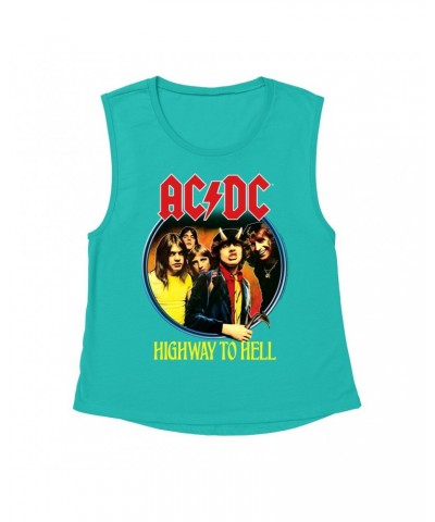 AC/DC Ladies' Muscle Tank Top | Highway To Hell Group Design Shirt $11.20 Shirts