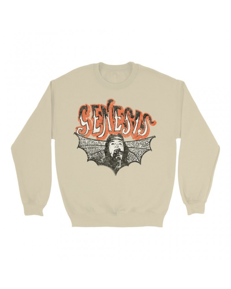 Genesis Sweatshirt | Logo With Wings Image Distressed Sweatshirt $16.08 Sweatshirts