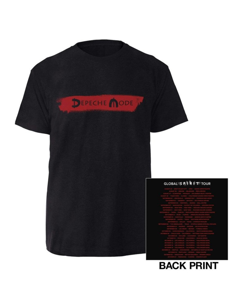 Depeche Mode Logo/US Dates Black T-shirt $12.60 Shirts