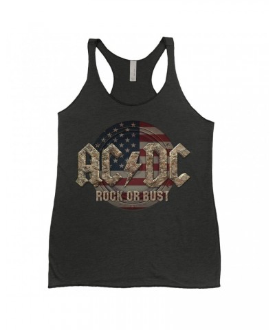 AC/DC Ladies' Tank Top | Rock Or Bust USA Flag Shirt $13.03 Shirts